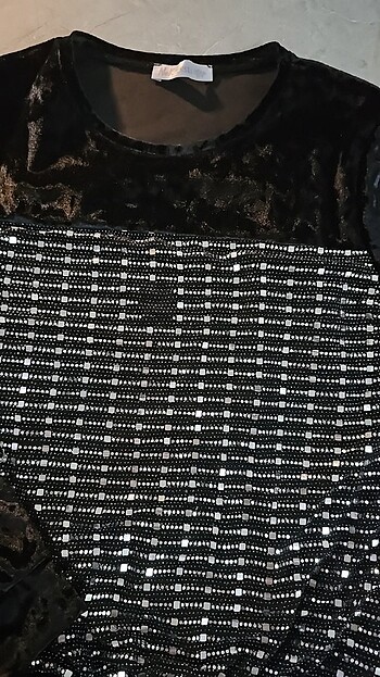 10 Yaş Beden Kız çocuğu kadife pullu işlemeli şort üst takım 