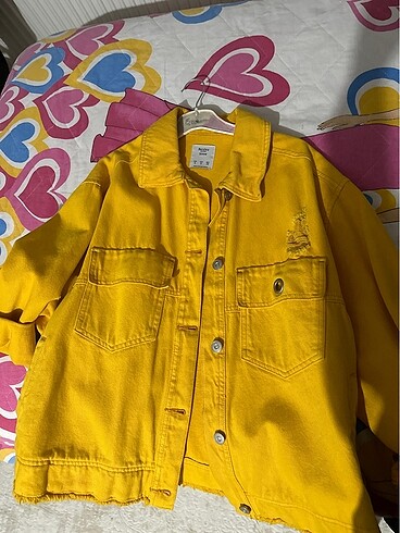 Bershka Sarı kot Ceket