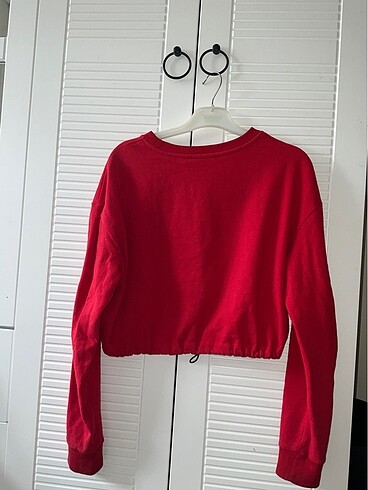 s Beden kırmızı Renk Crop sweat