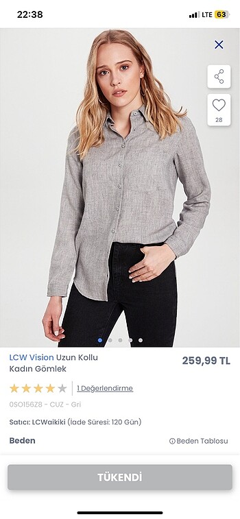 Lcw gri gömlek