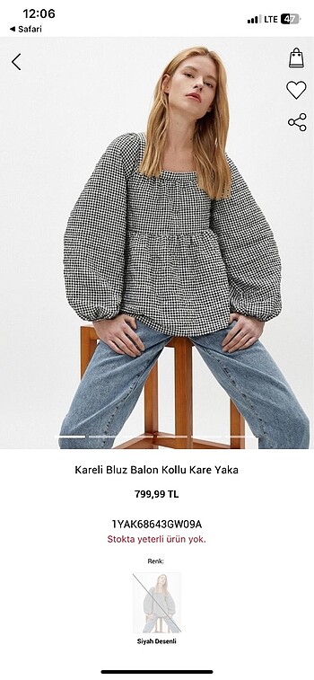 Koton Koton pöti kare bluz