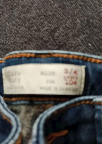Zara Nakışlı Mavi erkek çocuk Kot Pantolon