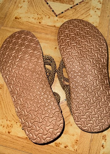 Kadın Bohem Tarzı Kahverengi Dolgu Topuklu Sandalet - Görsel 3