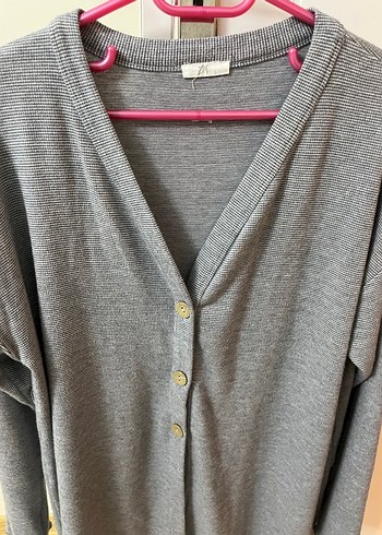 Gri Renk Kadın Hırka - Görsel 4