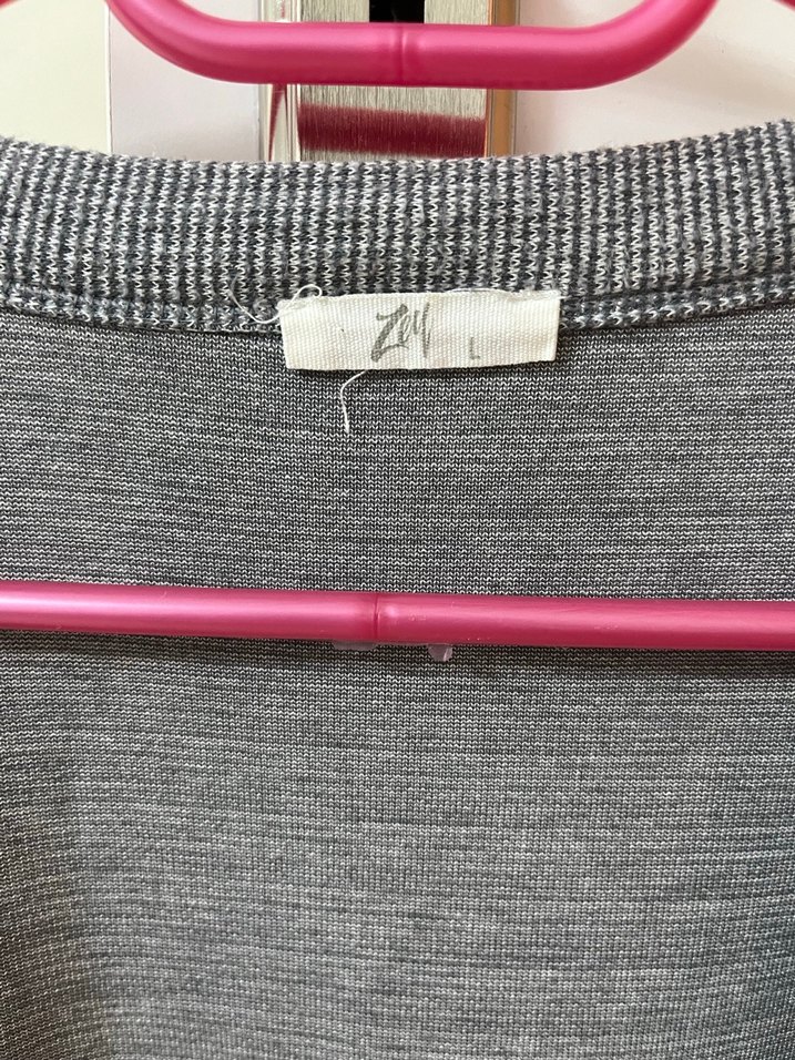 Gri Renk Kadın Hırka - Görsel 5