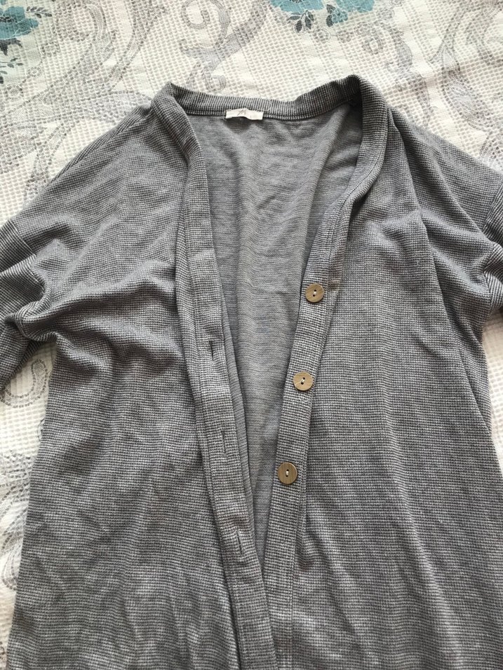 Düğmeli Uzun Kollu Kadın Hırka - Görsel 3