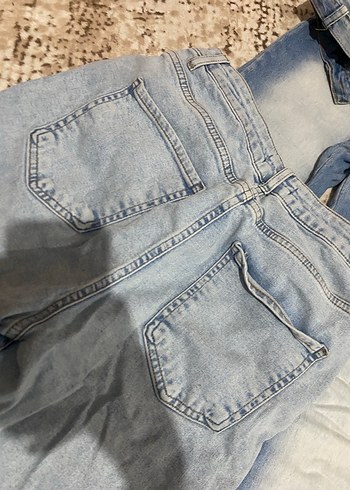 Kadın Mavi Rahat Kesim Midi Kot Pantolon - Görsel 6