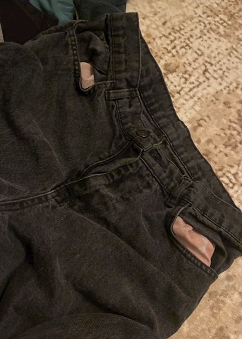 Kadın  Bol Kesim Midi Kot Pantolon - Görsel 3