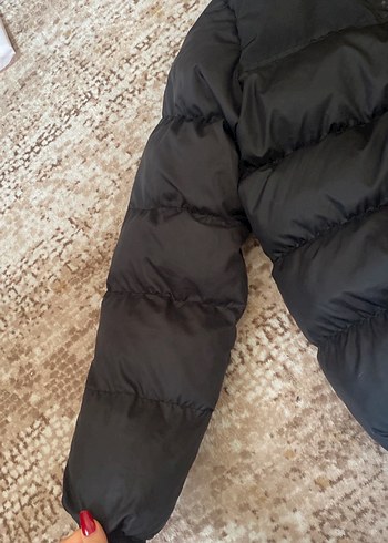 Siyah Kadın Midi Boy Kışlık Fermuarlı Ceket - Görsel 8