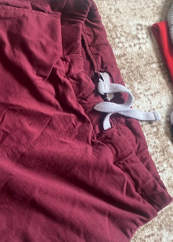 Bordo Fermuarlı Kadın Eşofman Altı - Görsel 4