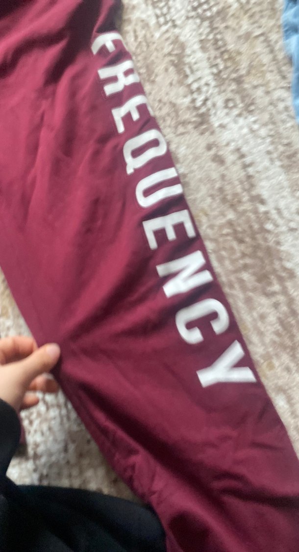 Bordo Fermuarlı Kadın Eşofman Altı - Görsel 3