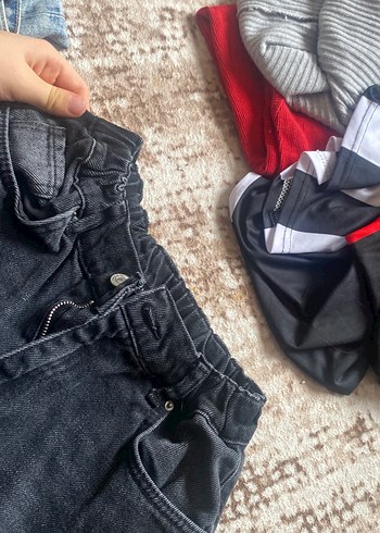 Gri Kadın Bol Kesim Denim Pantolon - Görsel 3