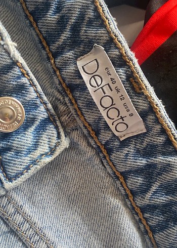 Kadın Mavi Bol Kesim Midi Kot Pantolon - Görsel 4