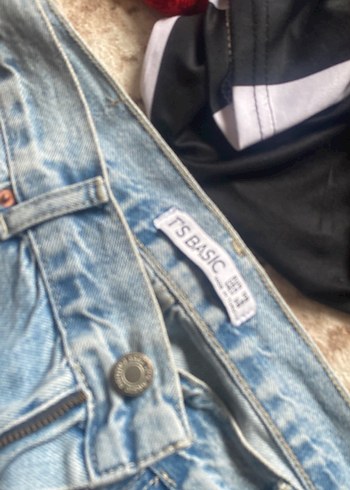 Kadın Gri Mavi Bol Kesim Midi Kot Pantolon - Görsel 5