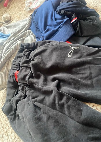 Boys Fitted Grey Sweatpants with Belt - Görsel 2