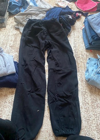 Fermuarlı Siyah Hamile Eşofman Altı - Görsel 4