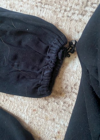 Fermuarlı Siyah Hamile Eşofman Altı - Görsel 2