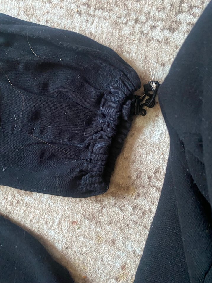 Fermuarlı Siyah Hamile Eşofman Altı - Görsel 2