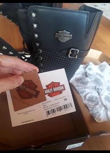 38 Beden siyah Renk Harley Davidson tiny black çizme