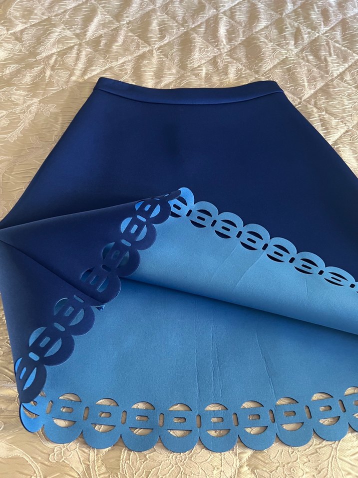 Parlak Mavi Midii Etek - Görsel 5