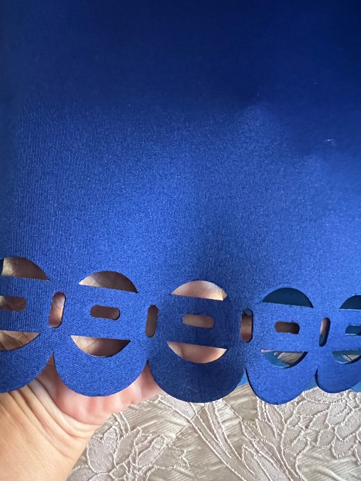 Parlak Mavi Midii Etek - Görsel 3