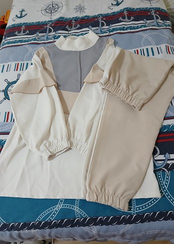 Bej Gri Kadın Fermuarlı Eşofman Takımı - Görsel 2