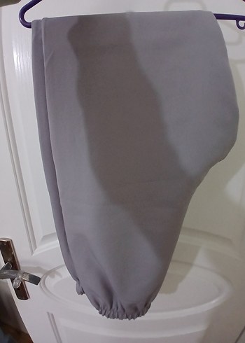 Gri Salaş Yüksek Yakalı Hamile Bluzu - Görsel 4