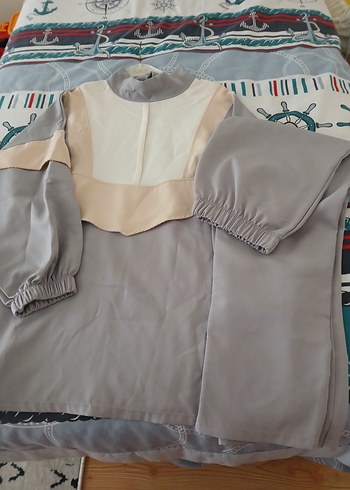 Gri Salaş Yüksek Yakalı Hamile Bluzu - Görsel 3