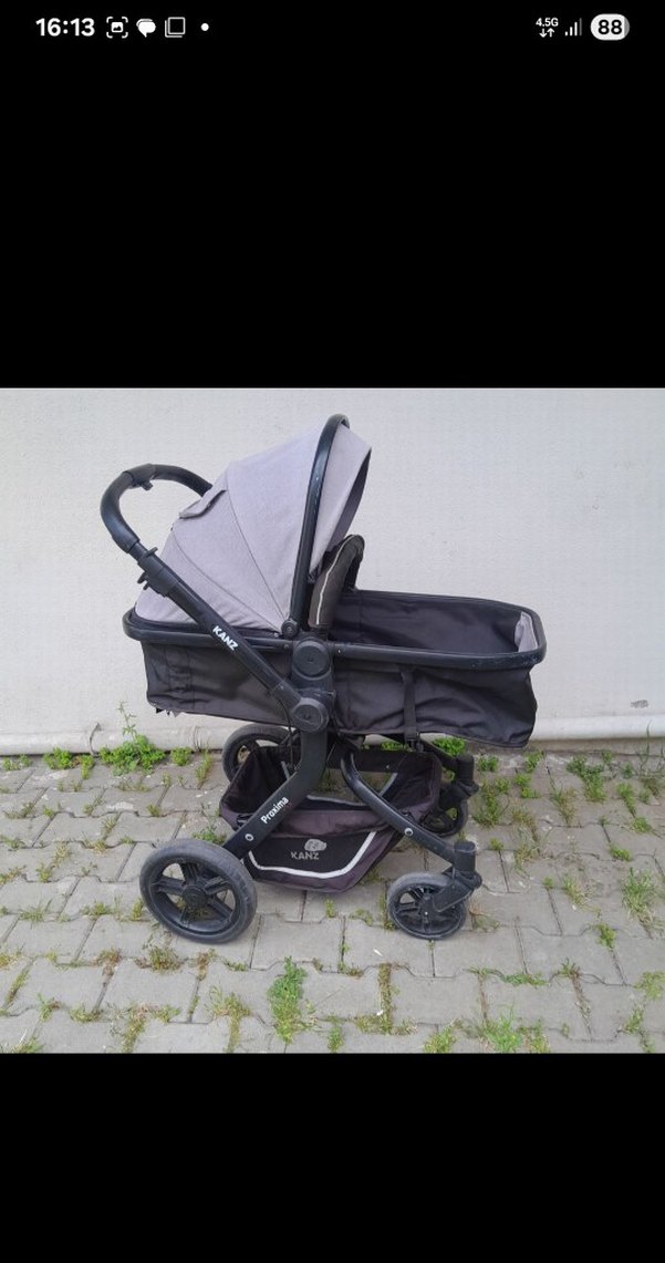 Gri Bebek Arabası ve Oto Koltuğu Seti - Görsel 2