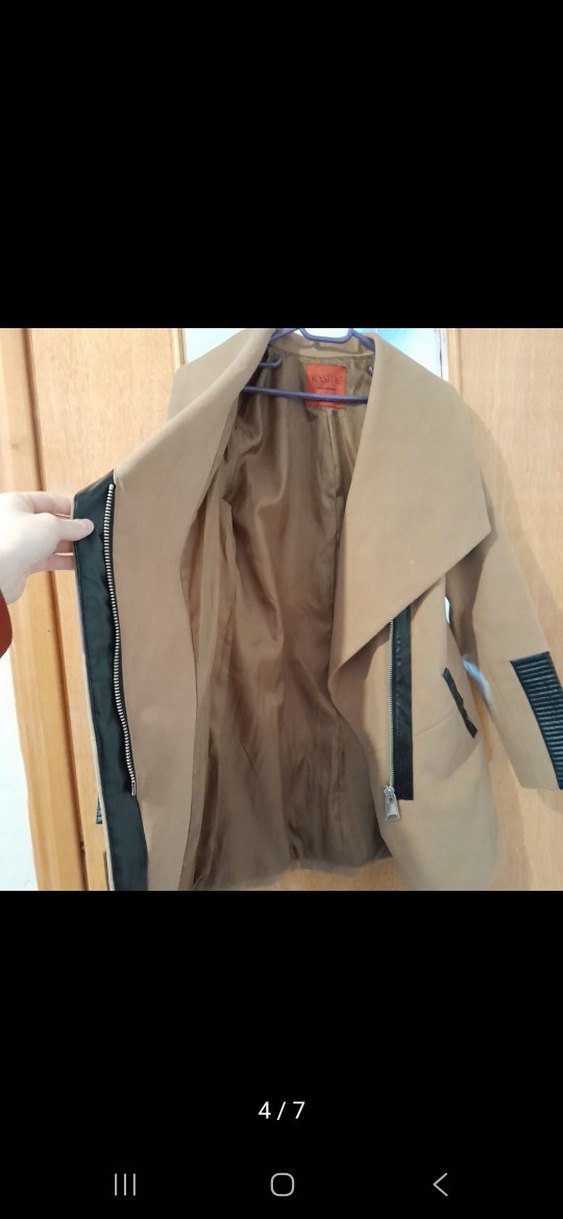 Kahverengi Kemerli Deri Kısa Kadın Ceket - Görsel 4