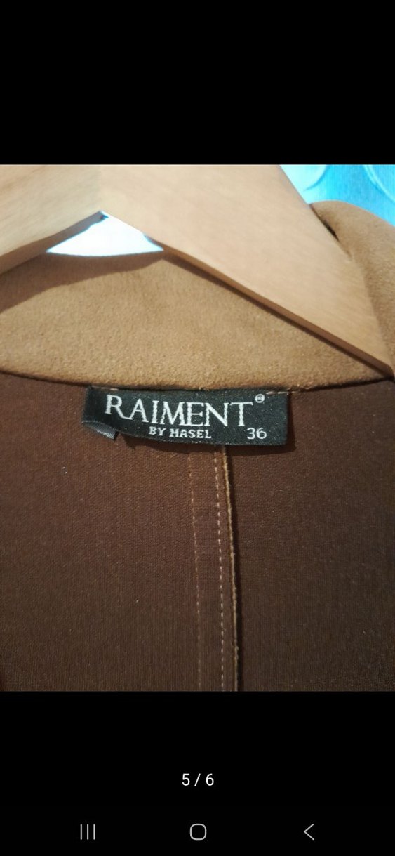 Bej Süet Uzun Kadın Trençkot - Görsel 5