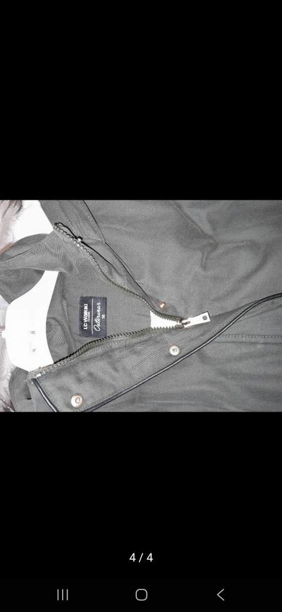 Kadın Gri Fermuarlı Midi Mont - Görsel 4