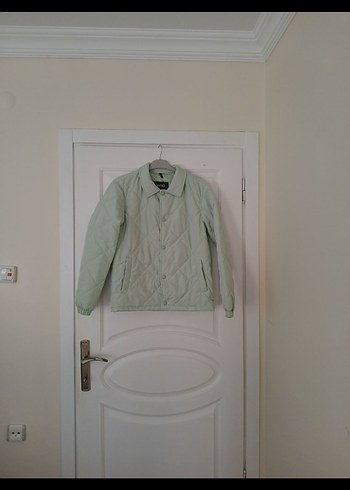 Düğmeli Pastel Yeşil Kadın Ceket - Görsel 3