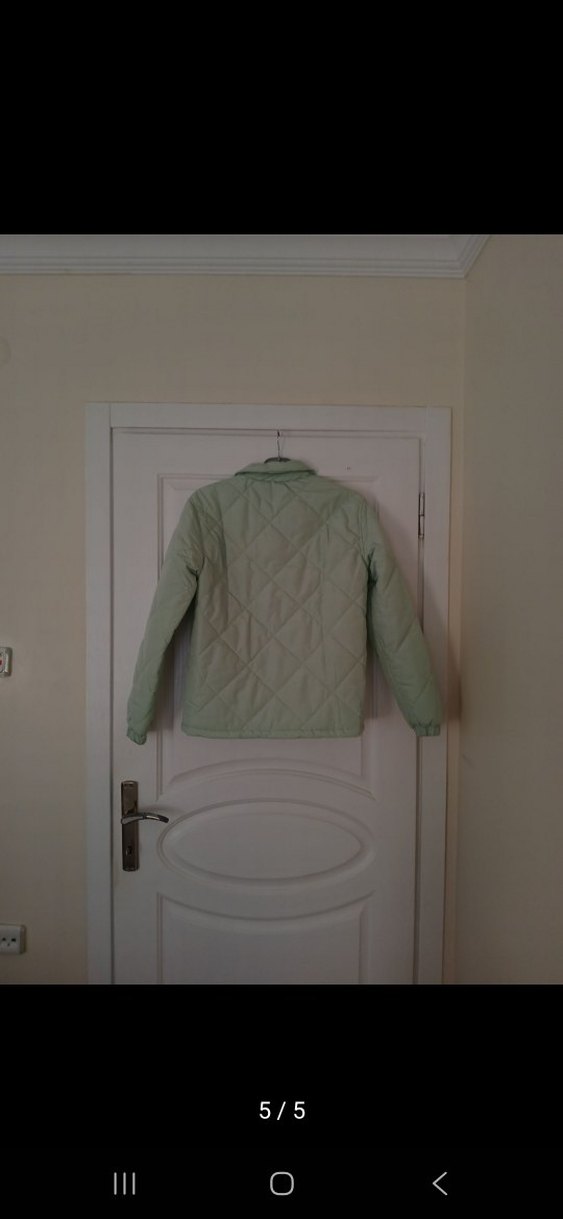 Düğmeli Pastel Yeşil Kadın Ceket - Görsel 2