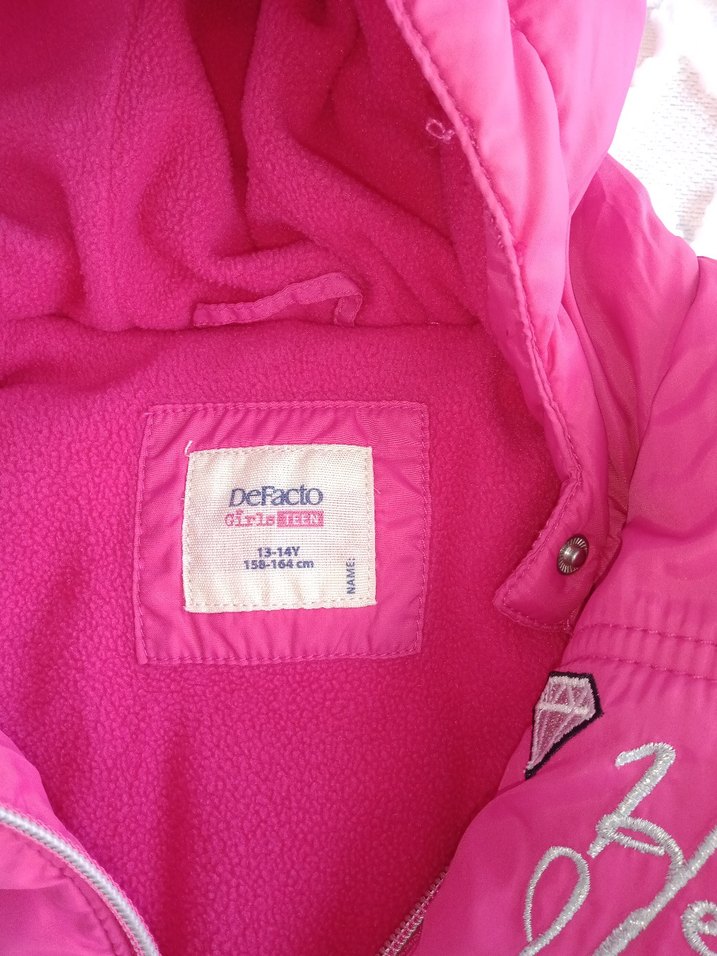 DeFacto Kız Çocuk Pembe Fermuarlı Ceket - Görsel 3