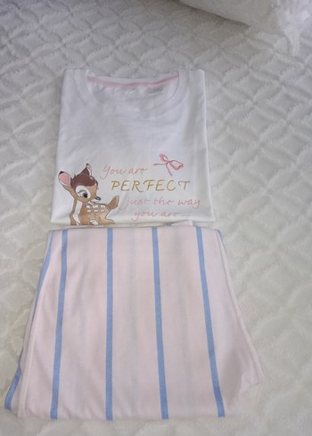 Pembe Desenli kısa kollu Pijama Takımı - Görsel 2