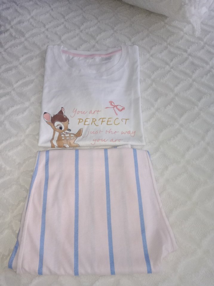 Pembe Desenli kısa kollu Pijama Takımı - Görsel 2