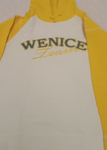 Sarı Kapüşonlu çocuk Sweatshirt - Görsel 2