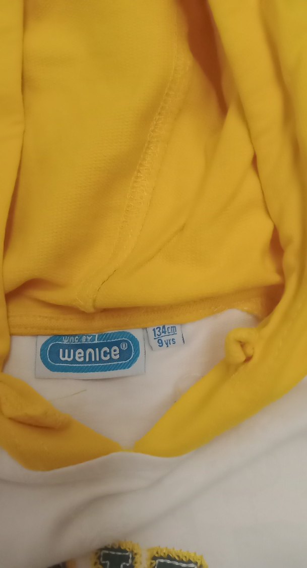 Sarı Kapüşonlu çocuk Sweatshirt - Görsel 3