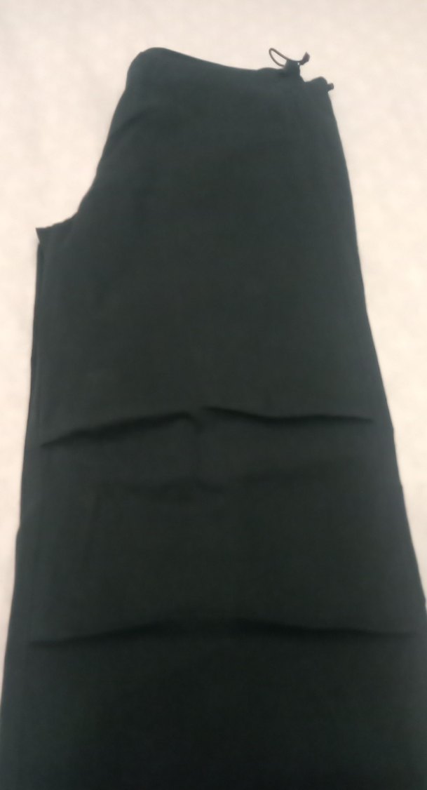 Kadın Siyah Paraşüt Kumaş Pantolon - Görsel 2