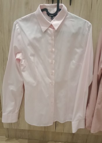 Pembe Uzun Kollu Kadın Gömlek - Görsel 4