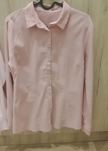 Pembe Uzun Kollu Kadın Gömlek - Görsel 3