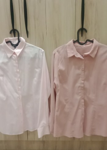 Pembe Uzun Kollu Kadın Gömlek - Görsel 2