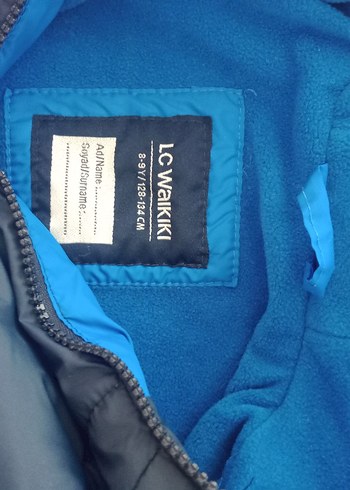 LC Waikiki Erkek Çocuk Mavi Fermuarlı Kapüşonlu Mont