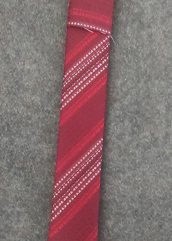 Modern Klasik Bordo Çizgili Erkek Kravat - Görsel 2