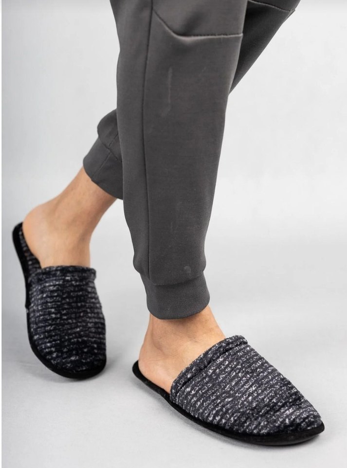 Gri Erkek Ev Terliği - Görsel 2