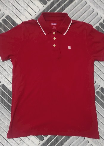 Kırmızı Erkek Polo Tişört Düğmeli Yaka - Görsel 2