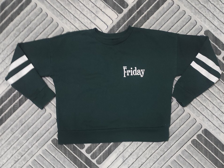 Kadın Yeşil Baskılı Sweatshirt - Görsel 2