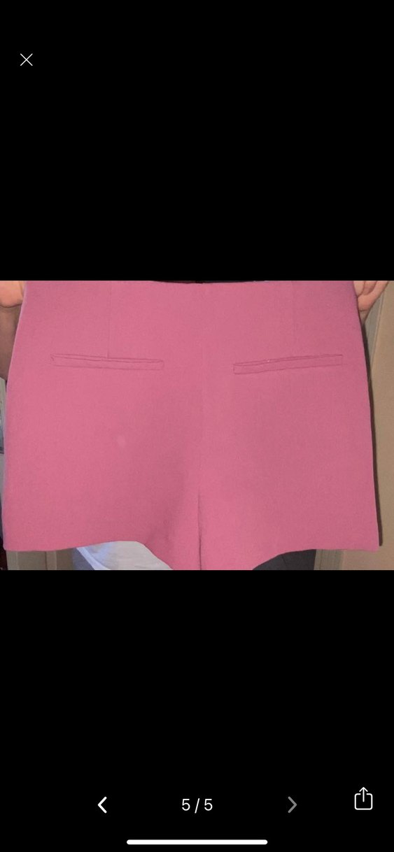 Düğmeli Koyu Pembe Mini şort Etek - Görsel 5