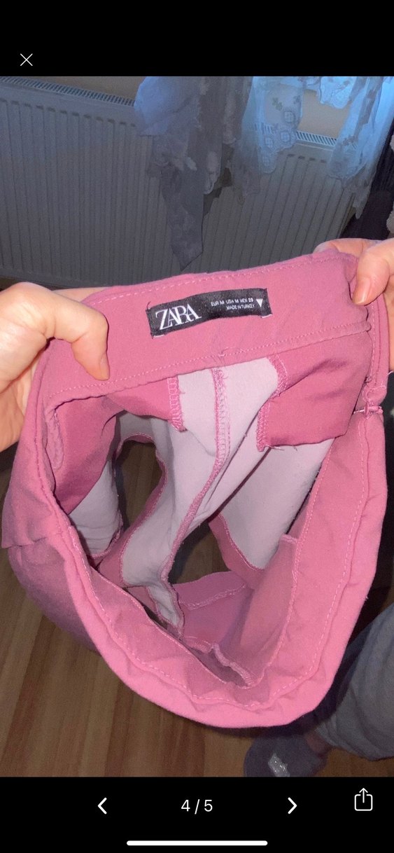 Düğmeli Koyu Pembe Mini şort Etek - Görsel 4